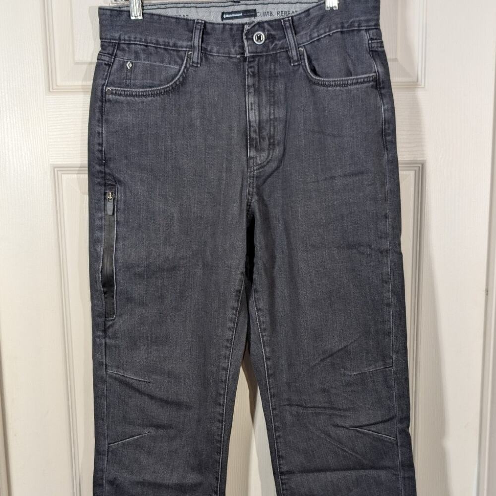 Black Diamond Mens 30x32 Gray Mission Wool Denim Pants Jeans Zipper Pocket